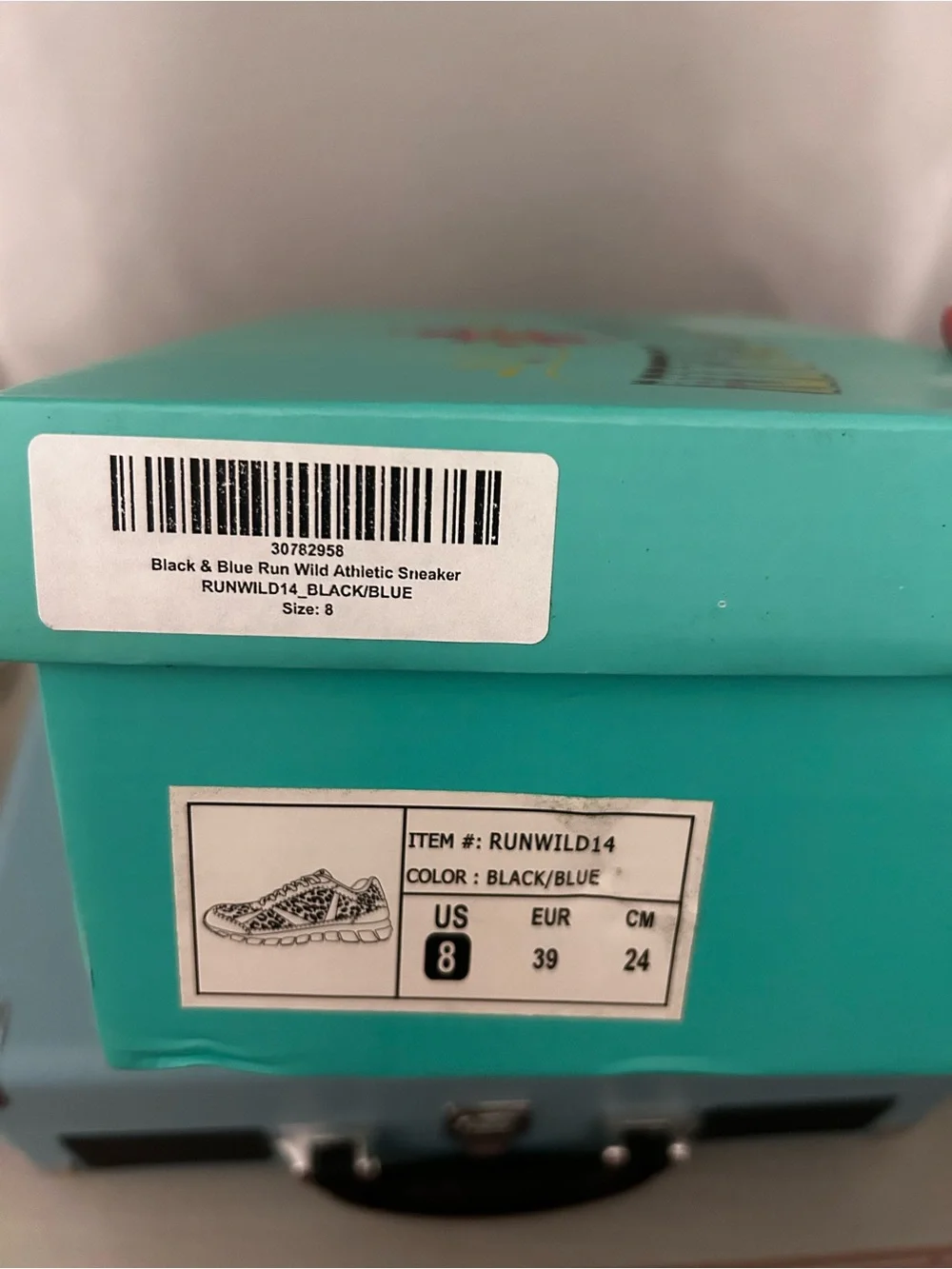 Crazy Train Leopard Print Athletic Sneakers - Black & Turquoise